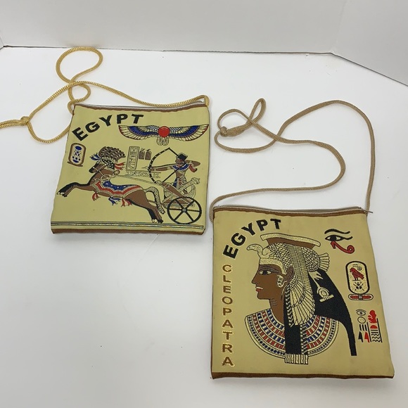 Egypt Bags Egyptian Bags Pair Of Cotton Bags 2 Crossbody Satchels